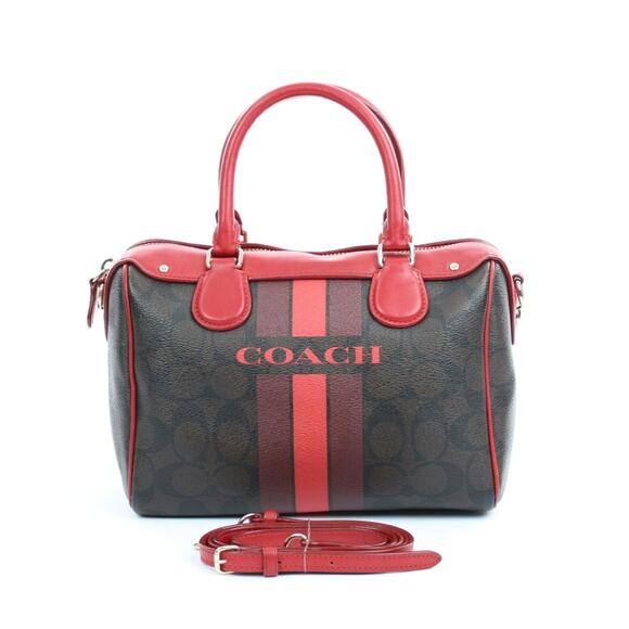 Coach Varsity Stripe Bennett Satchel Bag - Picture 1 of 8